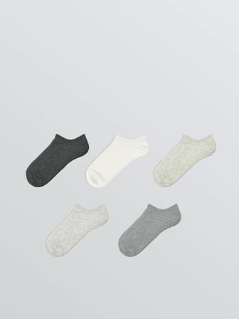 LCW DREAM Gri Kadın Düz Patik Çorap 5'li Paket