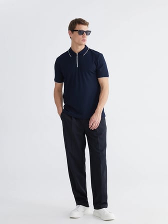 LCW Vision Lacivert Polo Yaka Erkek Tişört