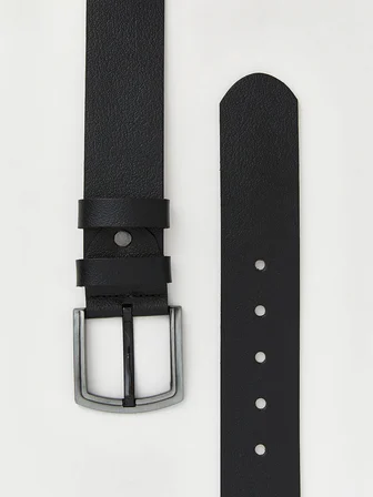 LCW ACCESSORIES Siyah Deri Görünümlü Erkek Kemer