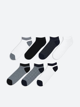 LCW ACCESSORIES Karışık Desenli Erkek Patik Çorap 7'li