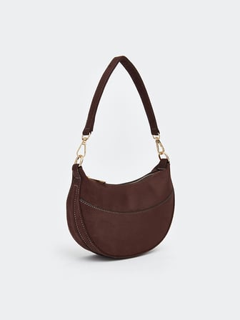 LCW ACCESSORIES Kahverengi Süet Görünümlü Kadın Omuz Çantası
