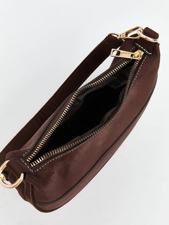 LCW ACCESSORIES Kahverengi Süet Görünümlü Kadın Omuz Çantası