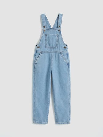 LCW Kids İndigo Kare Yaka Erkek Çocuk Jean Salopet