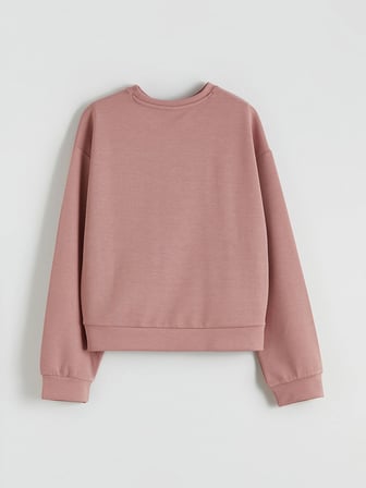 LCW Kids Pembe Bisiklet Yaka Kız Çocuk Soft Touch Sweatshirt ve Eşofman Altı