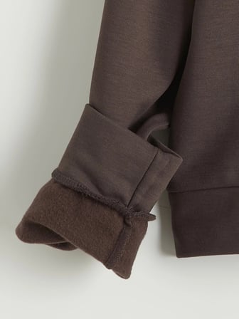 LCW Kids Kahverengi Dik Yaka Kız Çocuk Soft Touch Eşofman Takımı