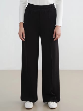 LCW Modest Siyah Beli Lastikli Soft Touch Kadın Eşofman Altı