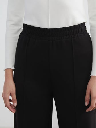 LCW Modest Siyah Beli Lastikli Soft Touch Kadın Eşofman Altı