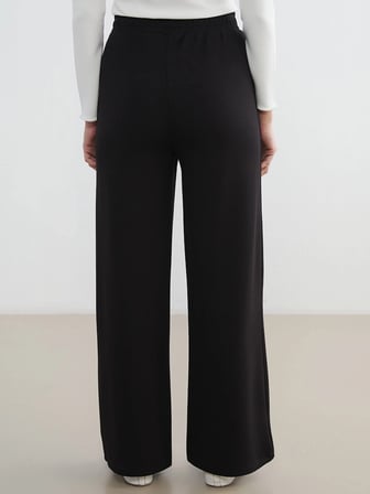 LCW Modest Siyah Beli Lastikli Soft Touch Kadın Eşofman Altı