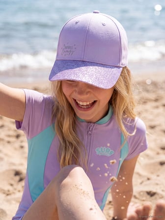 LCW ACCESSORIES Lila Yazı Nakışlı Kız Çocuk Kep Şapka