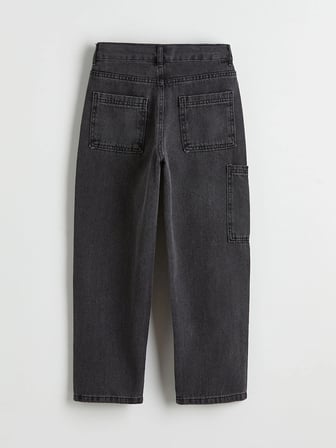 LCW Kids Antrasit Loose Fit Erkek Çocuk Kargo Jean Pantolon