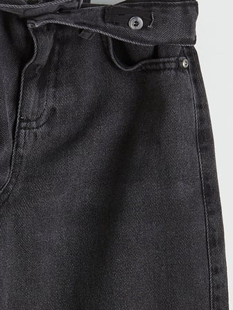 LCW Kids Antrasit Loose Fit Erkek Çocuk Kargo Jean Pantolon