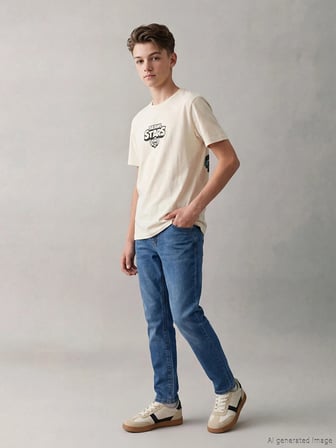 LCW Kids İndigo Slim Fit Erkek Çocuk Jean Pantolon