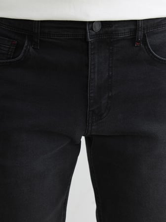 LCW Jeans Siyah Standart Kalıp Erkek Jean Şort