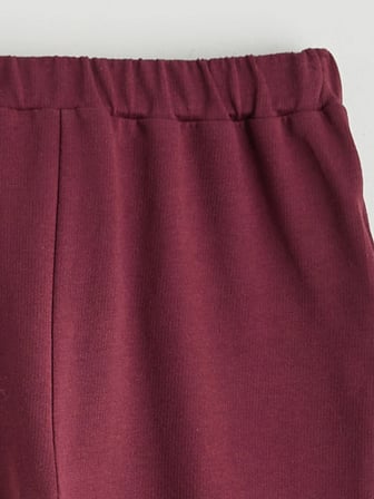 LCW baby Bordo Beli Lastikli Erkek Bebek Jogger Eşofman Altı