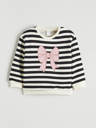 LCW baby Ekru Uzun Kollu Kız Bebek Sweatshirt