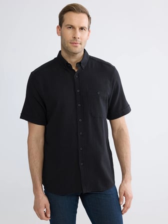 LCWAIKIKI Classic Siyah Regular Fit Poplin Erkek Gömlek