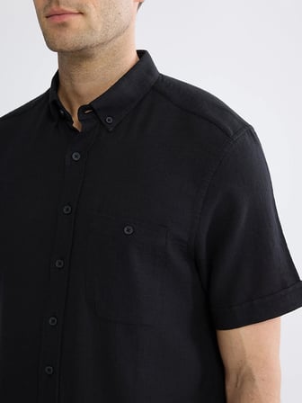 LCWAIKIKI Classic Siyah Regular Fit Poplin Erkek Gömlek