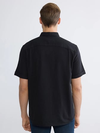 LCWAIKIKI Classic Siyah Regular Fit Poplin Erkek Gömlek