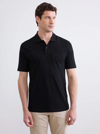 LCWAIKIKI Classic Siyah Polo Yaka Pike Erkek Tişört