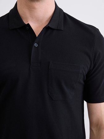 LCWAIKIKI Classic Siyah Polo Yaka Pike Erkek Tişört