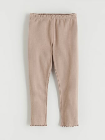 LCW baby Kahverengi Slim Fit Kaşkorse Kız Bebek Jogger Eşofman Altı