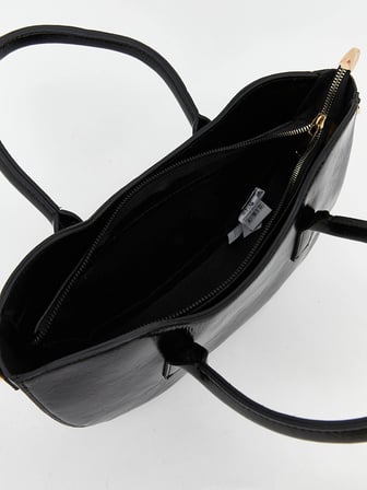 LCW ACCESSORIES Siyah Suni Deri Kadın Omuz Çantası