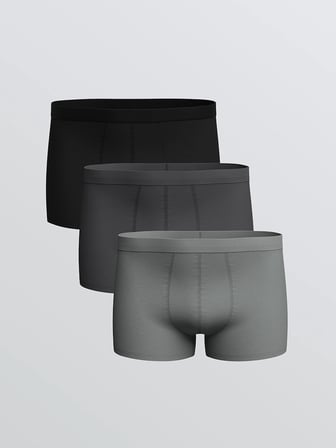 LC WAIKIKI Antrasit Rahat Kalıp Pamuklu Esnek Erkek Boxer 3'lü