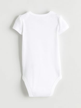 LCW baby Ekru Basic Unisex Bebek Çıtçıtlı Bodysuit