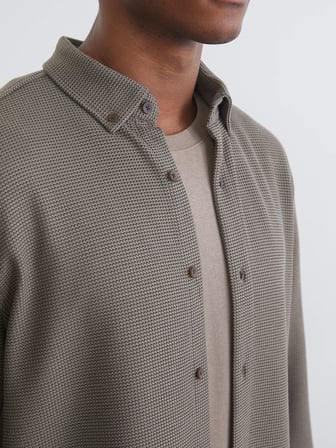 LCW Vision Yeşil Regular Fit Uzun Kollu Erkek Gömlek