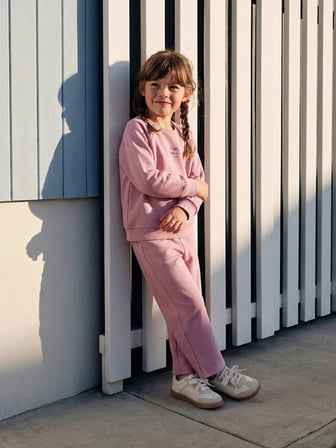 LCW Kids Lila Baskılı Kız Çocuk Soft Touch Sweatshirt Ve Pantolon