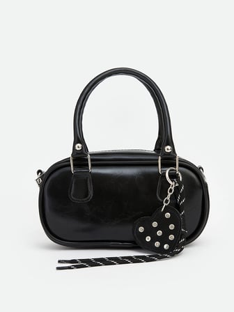 LCW ACCESSORIES Siyah Deri Görünümlü Kadın Omuz Çantası