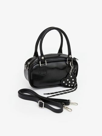 LCW ACCESSORIES Siyah Deri Görünümlü Kadın Omuz Çantası