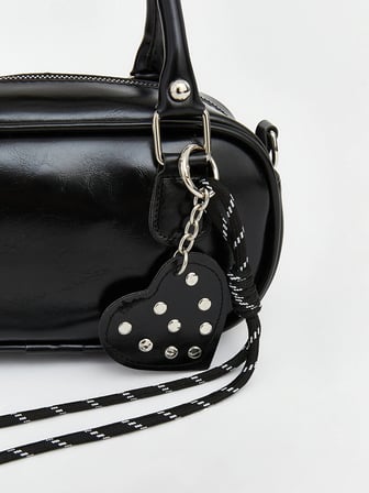 LCW ACCESSORIES Siyah Deri Görünümlü Kadın Omuz Çantası