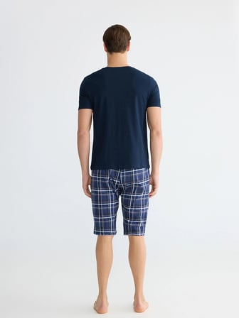 LC WAIKIKI Lacivert Standart Kalıp Erkek Şortlu Pijama Takımı