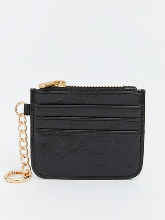 LCW ACCESSORIES Siyah Deri Görünümlü Kadın Kartlık