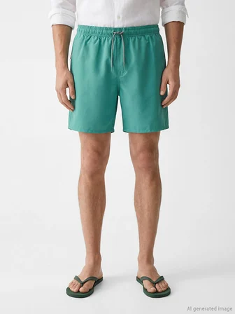 LCW SWIMWEAR Turkuaz Kısa Boy Erkek Deniz Şortu