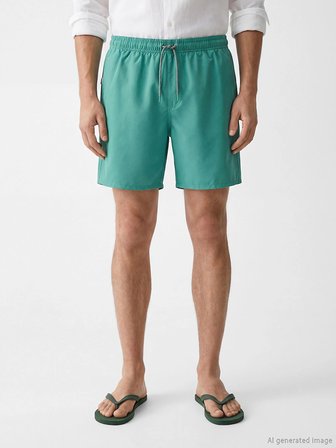 LCW SWIMWEAR Turkuaz Kısa Boy Erkek Deniz Şortu