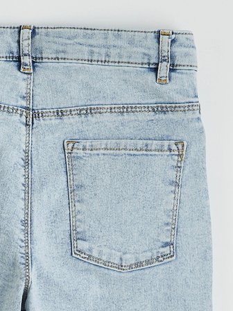 LCW Kids Mavi İspanyol Paça Kız Çocuk Jean Pantolon