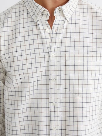 LCWAIKIKI Classic Kahverengi Regular Fit Ekose Erkek Gömlek