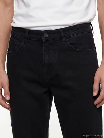 LCW Jeans Siyah 779 Regular Fit Erkek Jean Pantolon