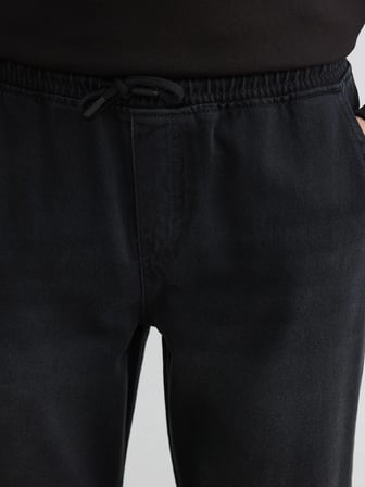 LCW Jeans Siyah Beli Lastikli Erkek Jean Pantolon