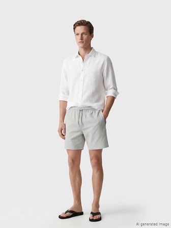 LCW SWIMWEAR Gri Kısa Boy Erkek Deniz Şortu