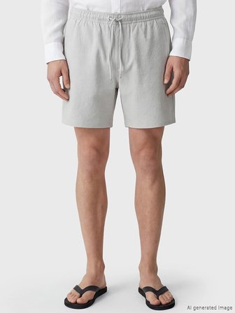 LCW SWIMWEAR Gri Kısa Boy Erkek Deniz Şortu