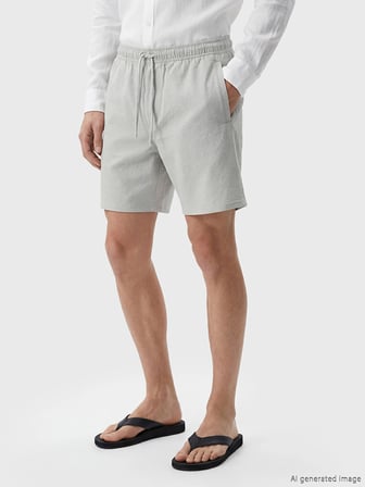 LCW SWIMWEAR Gri Kısa Boy Erkek Deniz Şortu