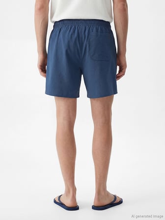 LCW SWIMWEAR İndigo Kısa Boy Erkek Deniz Şortu
