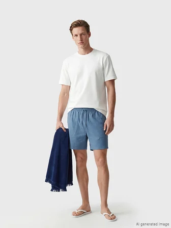 LCW SWIMWEAR Mavi Kısa Boy Erkek Deniz Şortu