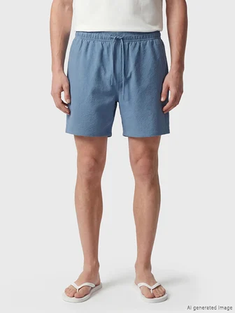 LCW SWIMWEAR Mavi Kısa Boy Erkek Deniz Şortu