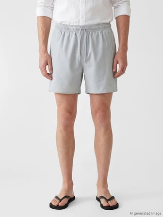LCW SWIMWEAR Gri Kısa Boy Erkek Deniz Şortu