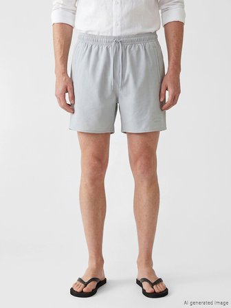 LCW SWIMWEAR Gri Kısa Boy Erkek Deniz Şortu