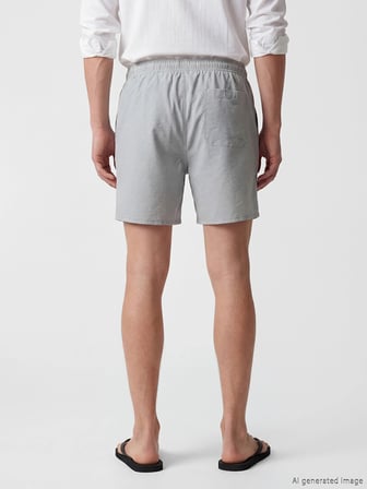 LCW SWIMWEAR Gri Kısa Boy Erkek Deniz Şortu